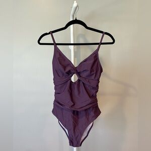 Cupshe Purple One-Piece Twist-Front Swimsuit Medium NWT